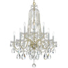 Crystorama Traditional Crystal 32'' Chandelier in Polished Brass - Additional View