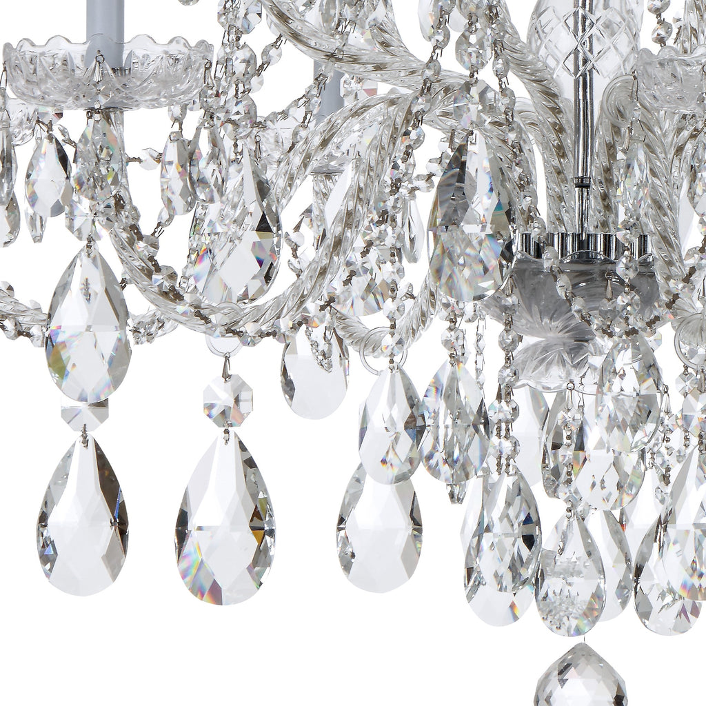 Crystorama Traditional Crystal 37.5'' Chandelier in Polished Chrome - Additional View