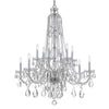 Crystorama Traditional Crystal 37.5'' Chandelier in Polished Chrome - Additional View