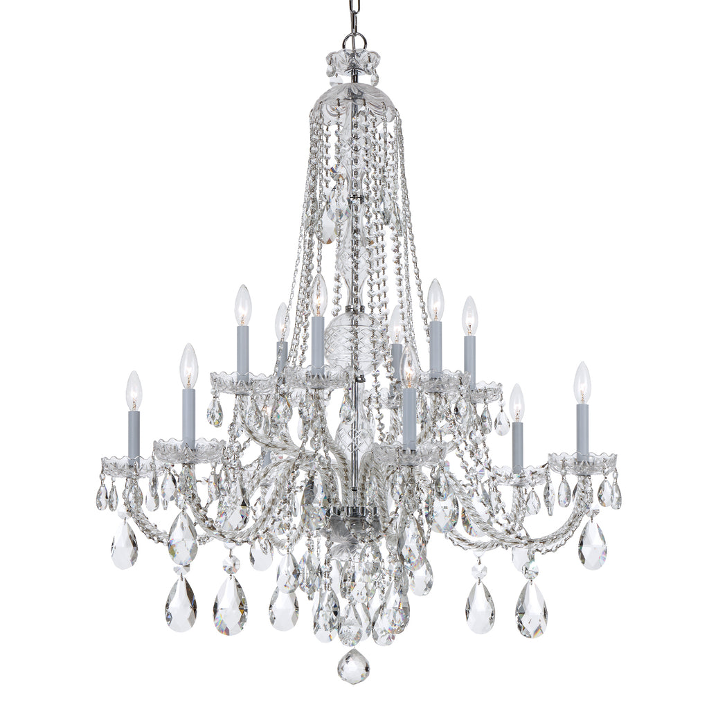 Crystorama Traditional Crystal 37.5'' Chandelier in Polished Chrome - Additional View