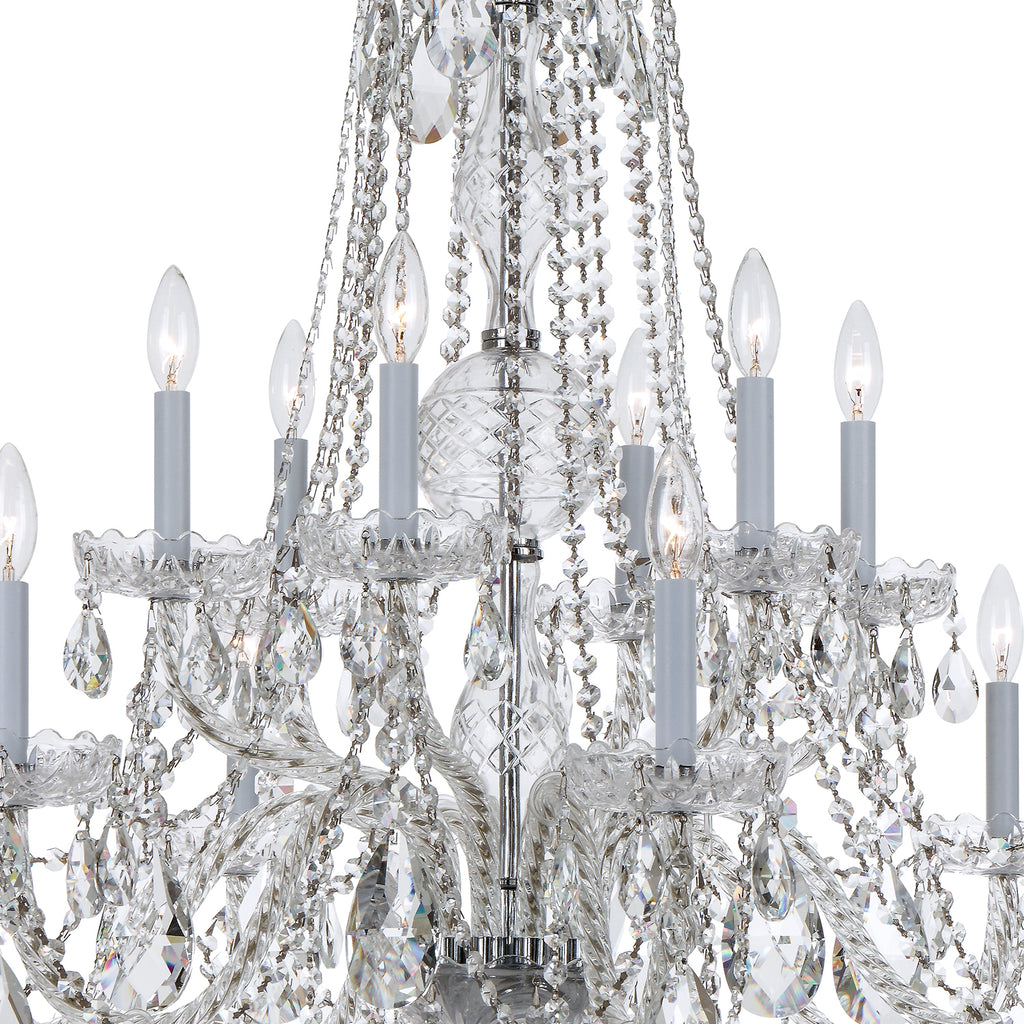 Crystorama Traditional Crystal 37.5'' Chandelier in Polished Chrome - Additional View