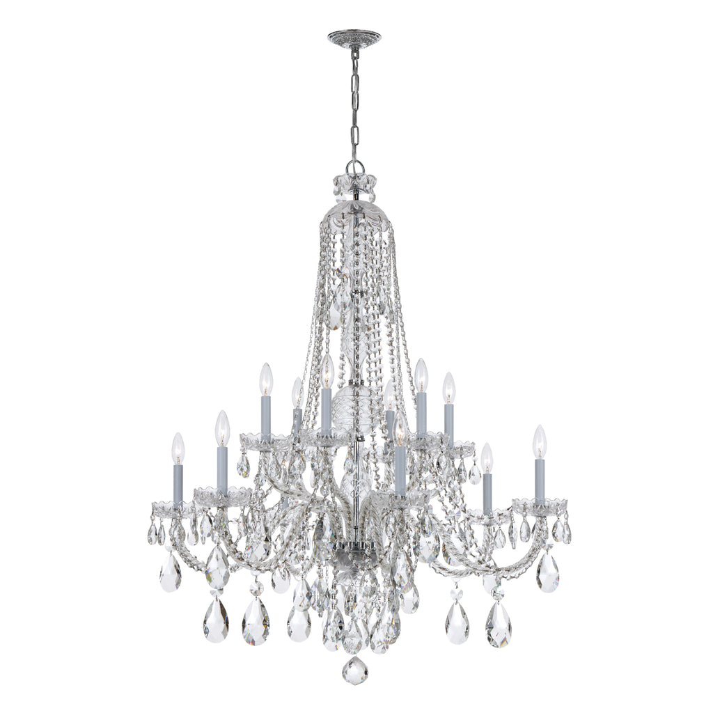 1114-CH-CL-MWP Traditional Crystal 12 Light Chandelier | Main Image