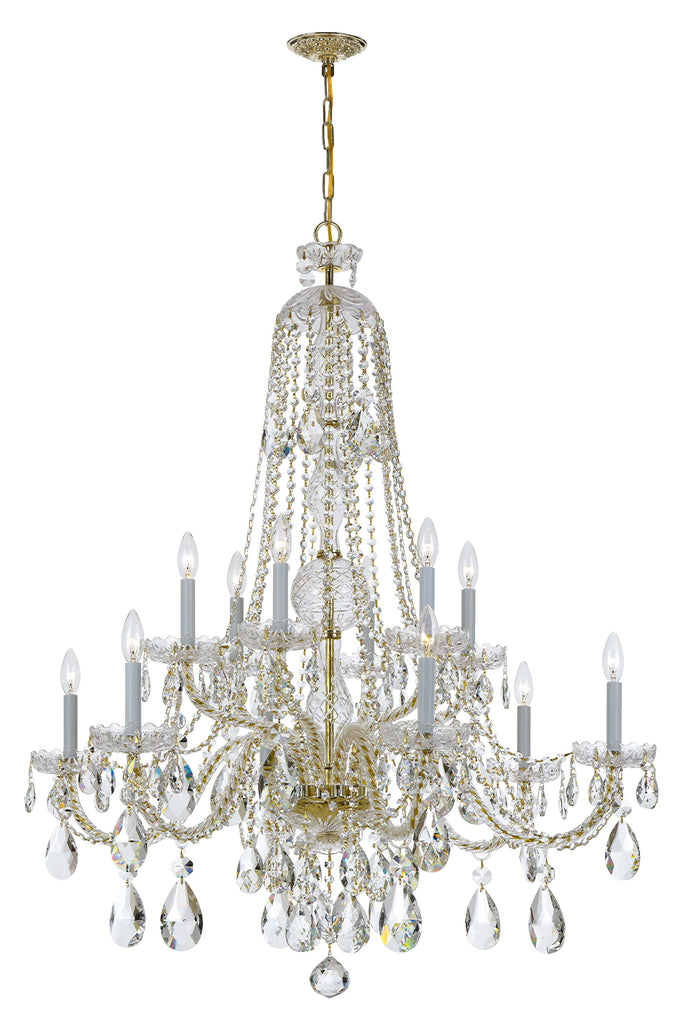 1114-PB-CL-MWP Traditional Crystal 42'' Chandelier | Main Image