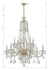 1114-PB-CL-MWP Traditional Crystal 12 Light Chandelier | Dimensions Image