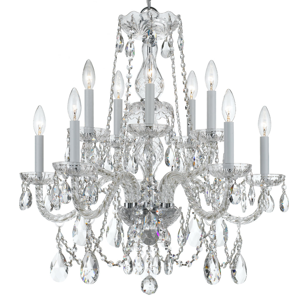 Crystorama Traditional Crystal 26'' Chandelier in Polished Chrome - Additional View