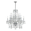 1130-CH-CL-SAQ Traditional Crystal 10 Light Chandelier | Main Image