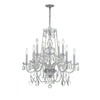 Crystorama Traditional Crystal 26'' Chandelier in Polished Chrome - Front View