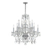 Crystorama Traditional Crystal 26'' Chandelier in Polished Chrome - Front View