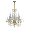 1130-PB-CL-MWP Traditional Crystal 10 Light Chandelier | Main Image