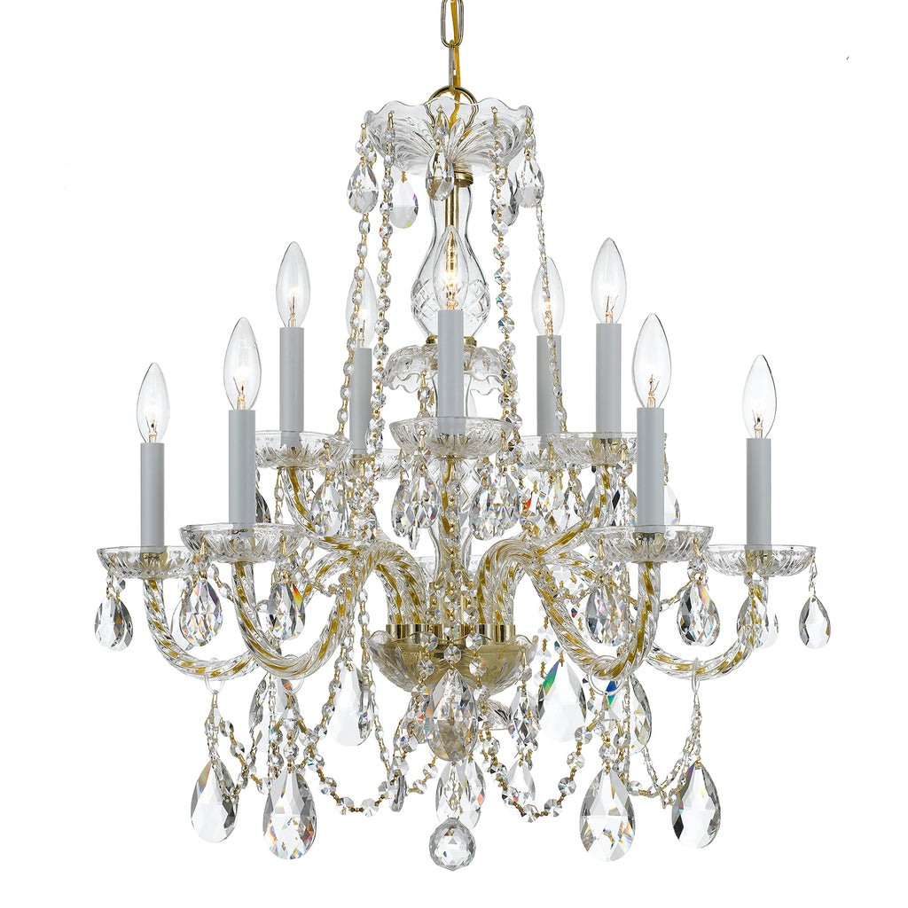 Crystorama Traditional Crystal 26'' Chandelier in Polished Brass - Additional View