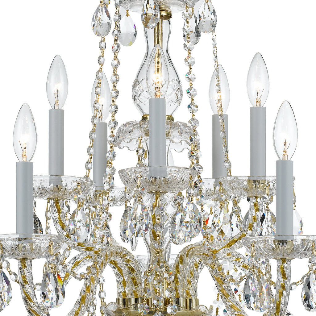 Crystorama Traditional Crystal 26'' Chandelier in Polished Brass - Additional View