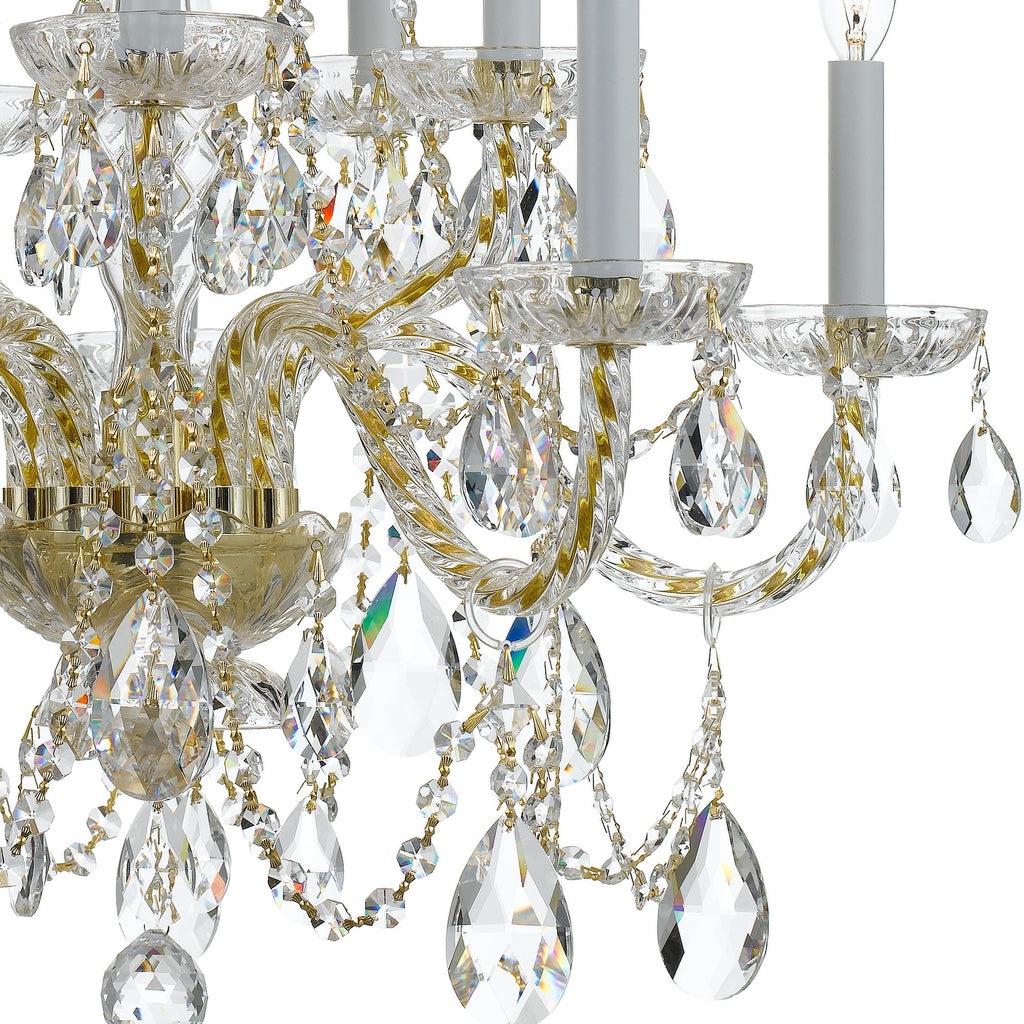 1130-PB-CL-S Traditional Crystal 10 Light Chandelier | Alternate Image