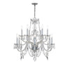 Crystorama Traditional Crystal 31'' Chandelier in Polished Chrome - Front View