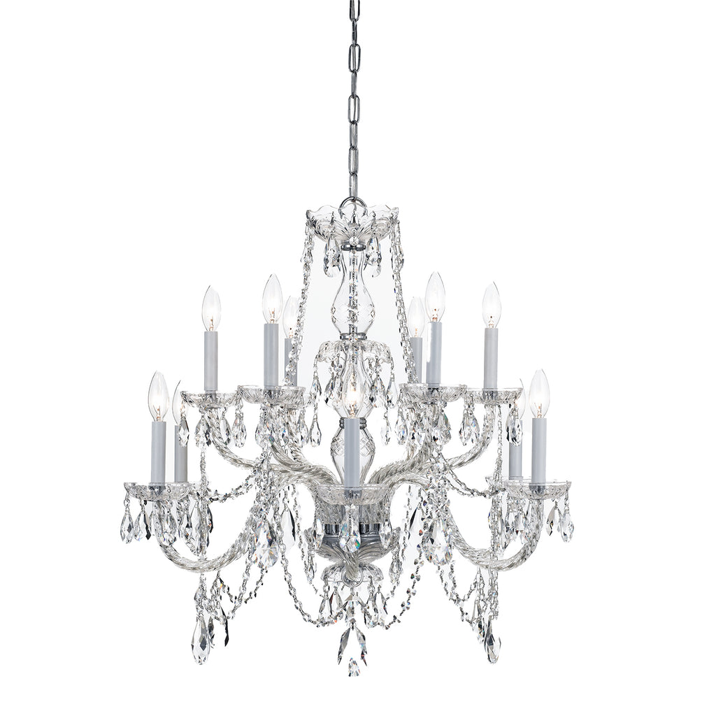 Crystorama Traditional Crystal 31'' Chandelier in Polished Chrome - Additional View