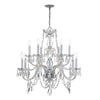 Crystorama Traditional Crystal 31'' Chandelier in Polished Chrome - Front View
