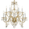 Crystorama Traditional Crystal 31'' Chandelier in Polished Brass - Additional View