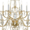 Crystorama Traditional Crystal 31'' Chandelier in Polished Brass - Additional View