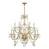 Crystorama Traditional Crystal 31'' Chandelier in Polished Brass - Additional View