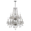 Crystorama Traditional Crystal 26.5'' Chandelier in Polished Chrome - Front View