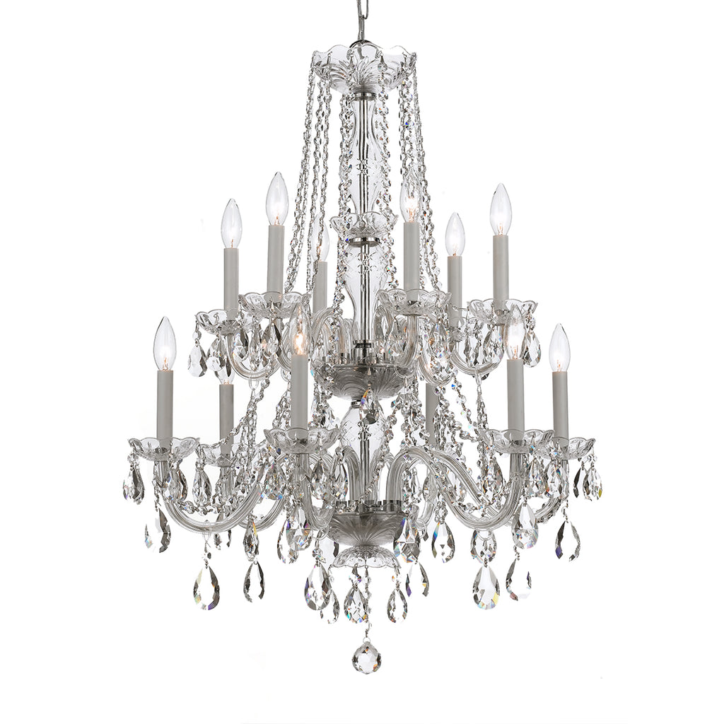 Crystorama Traditional Crystal 26.5'' Chandelier in Polished Chrome - Additional View