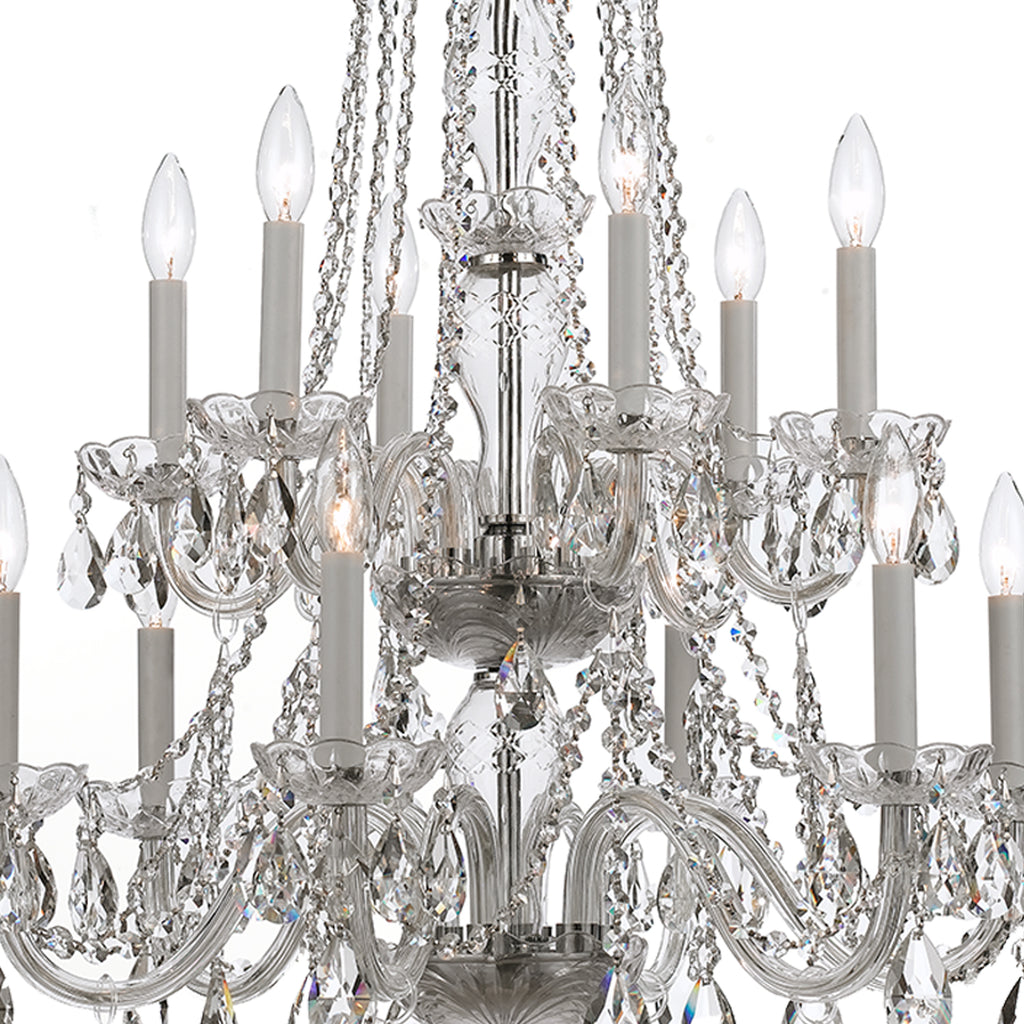1137-CH-CL-SAQ Traditional Crystal 26.5'' Chandelier | Alternate Image
