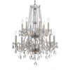 Crystorama Traditional Crystal 26.5'' Chandelier in Polished Chrome - Additional View