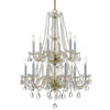 Crystorama Traditional Crystal 26.5'' Chandelier in Polished Brass - Additional View