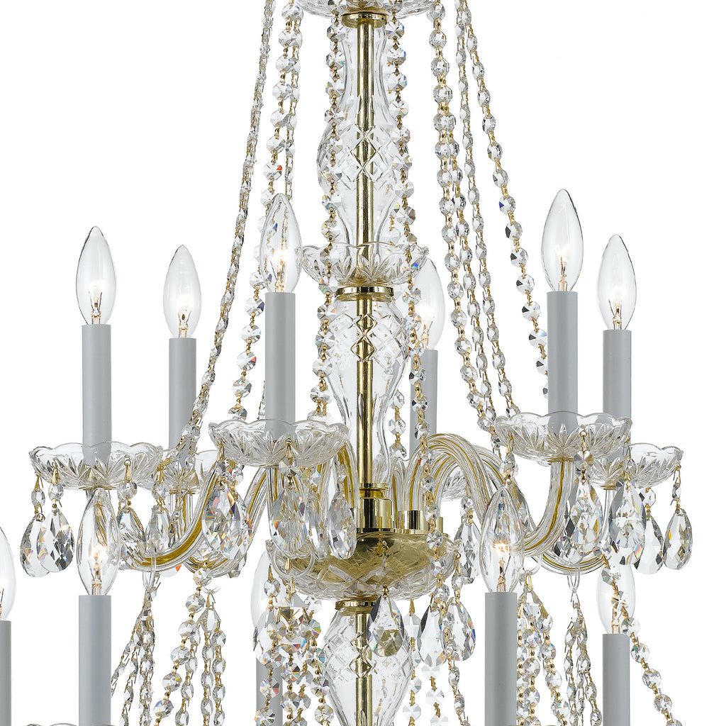 Crystorama Traditional Crystal 26.5'' Chandelier in Polished Brass - Additional View