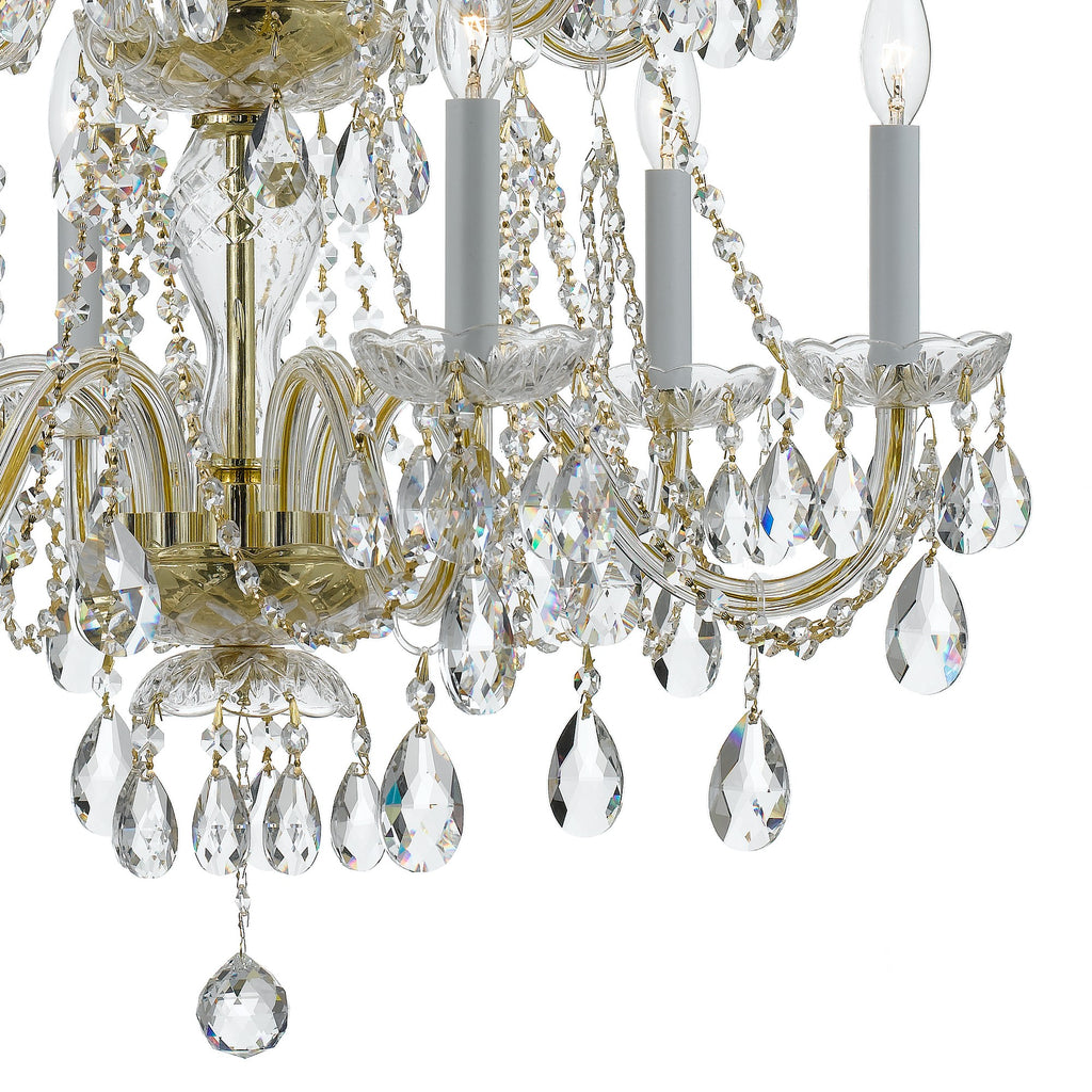 Crystorama Traditional Crystal 26.5'' Chandelier in Polished Brass - Additional View