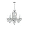 Crystorama Traditional Crystal 26'' Chandelier in Polished Chrome - Front View