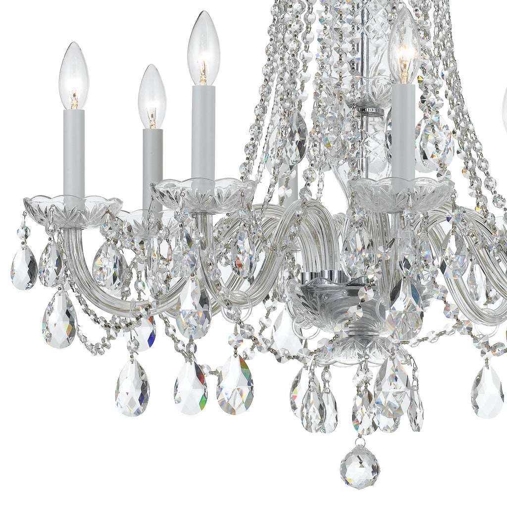 Crystorama Traditional Crystal 26'' Chandelier in Polished Chrome - Additional View