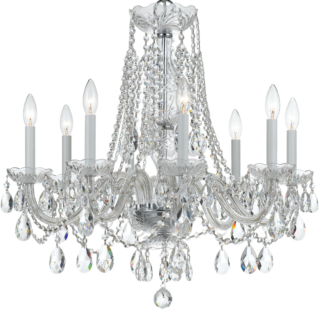 1138-CH-CL-SAQ Traditional Crystal 26'' Chandelier | Alternate Image
