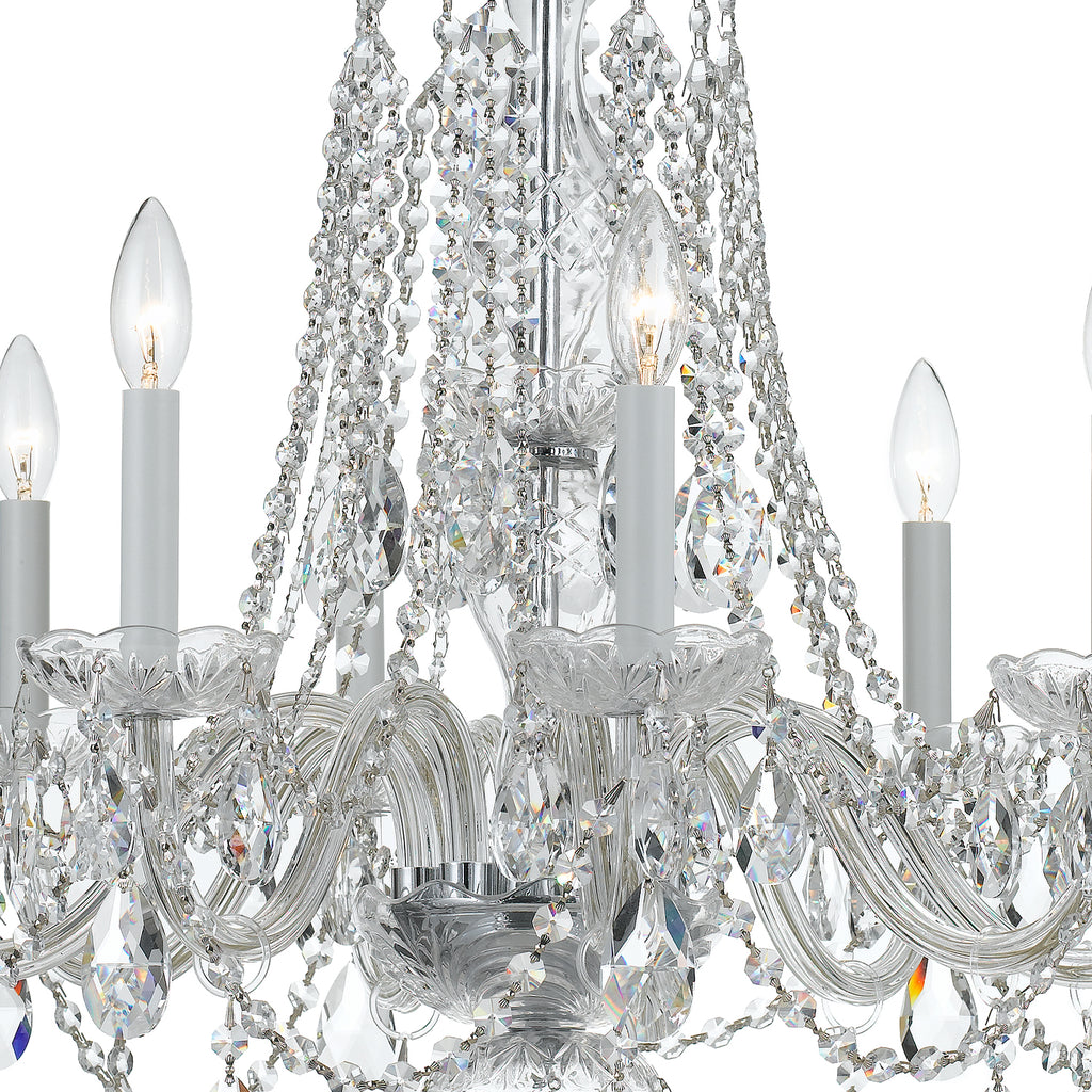 Crystorama Traditional Crystal 26'' Chandelier in Polished Chrome - Additional View