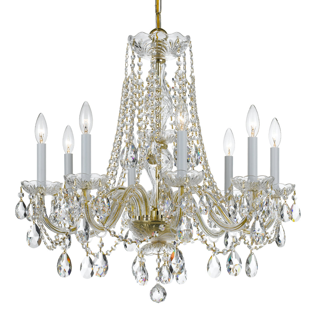 1138-PB-CL-SAQ Traditional Crystal 26'' Chandelier | Alternate Image