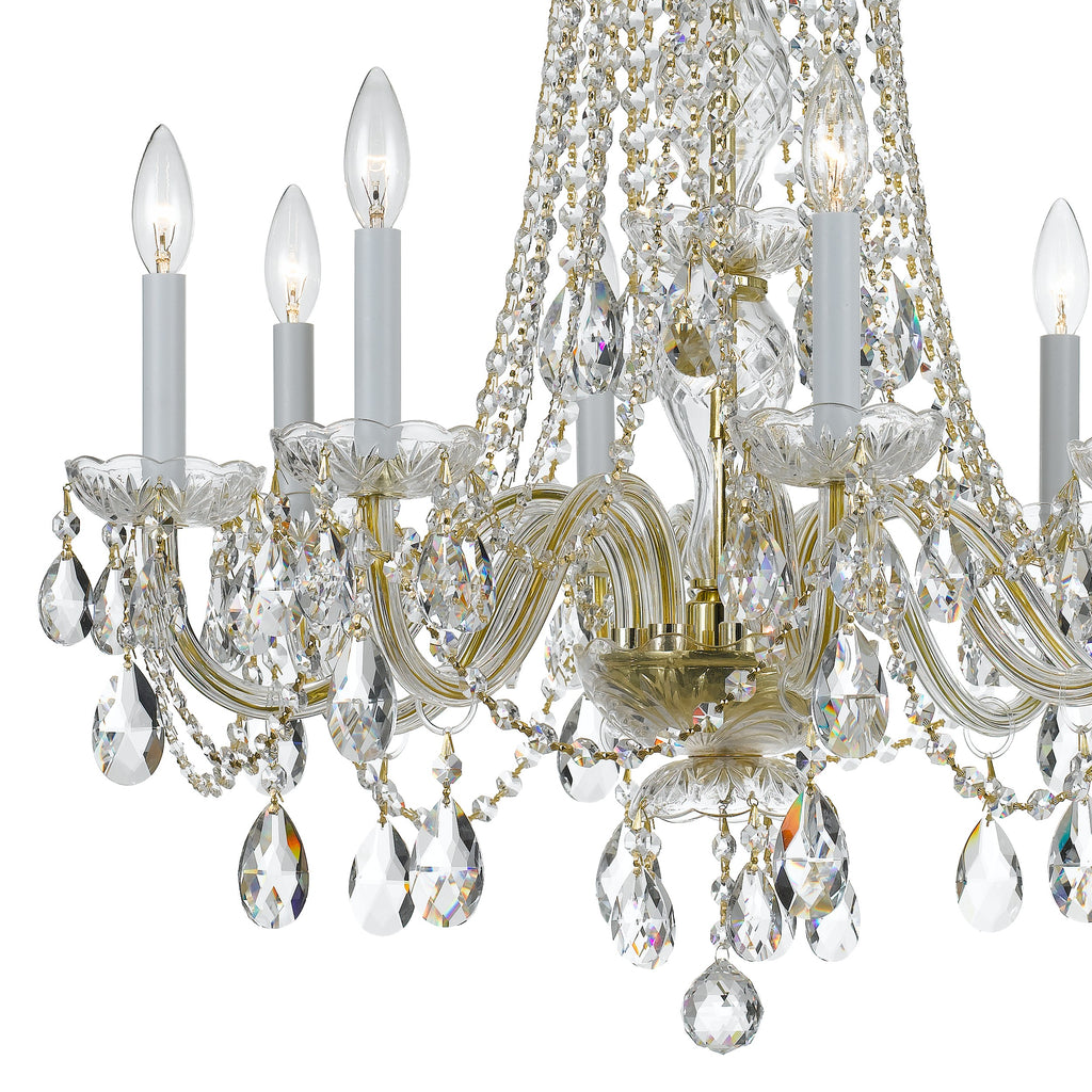 Crystorama Traditional Crystal 26'' Chandelier in Polished Brass - Additional View