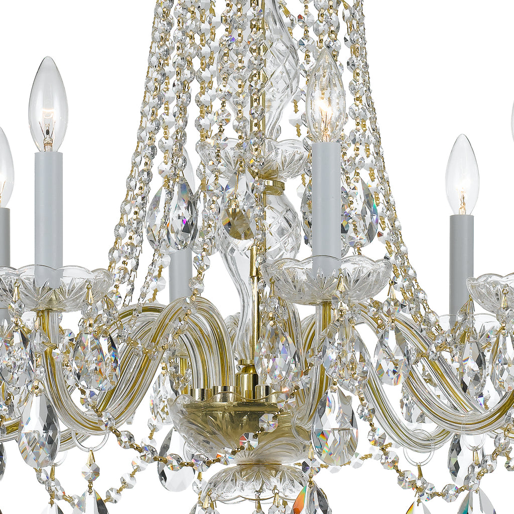Crystorama Traditional Crystal 26'' Chandelier in Polished Brass - Additional View