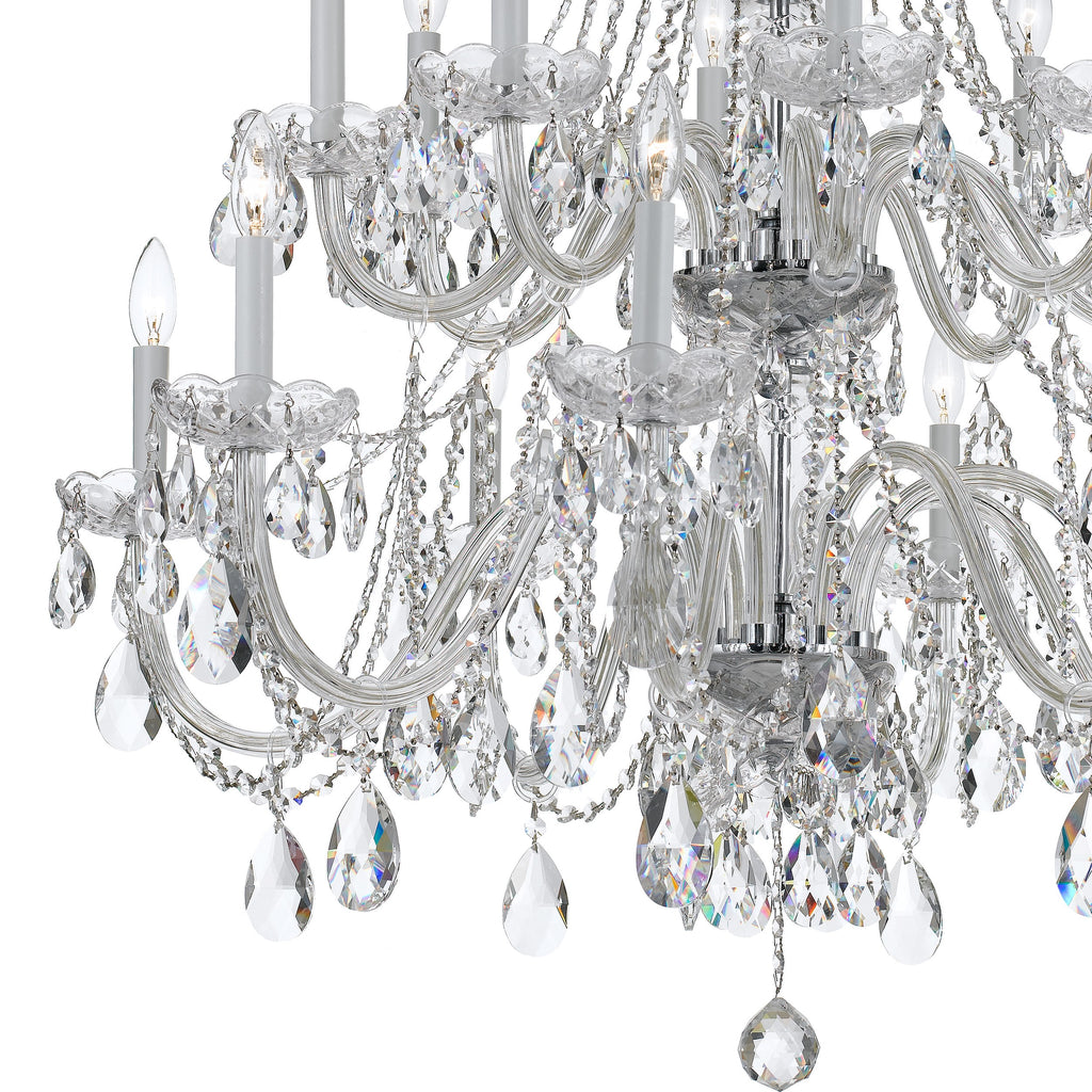 Crystorama Traditional Crystal 37'' Chandelier in Polished Chrome - Additional View