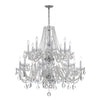 Crystorama Traditional Crystal 37'' Chandelier in Polished Chrome - Front View