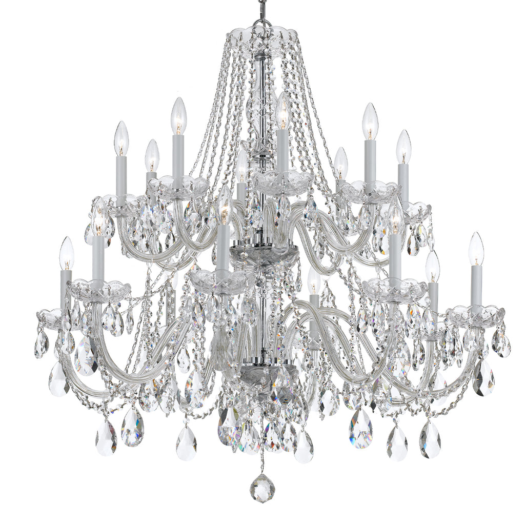 Crystorama Traditional Crystal 37'' Chandelier in Polished Chrome - Additional View
