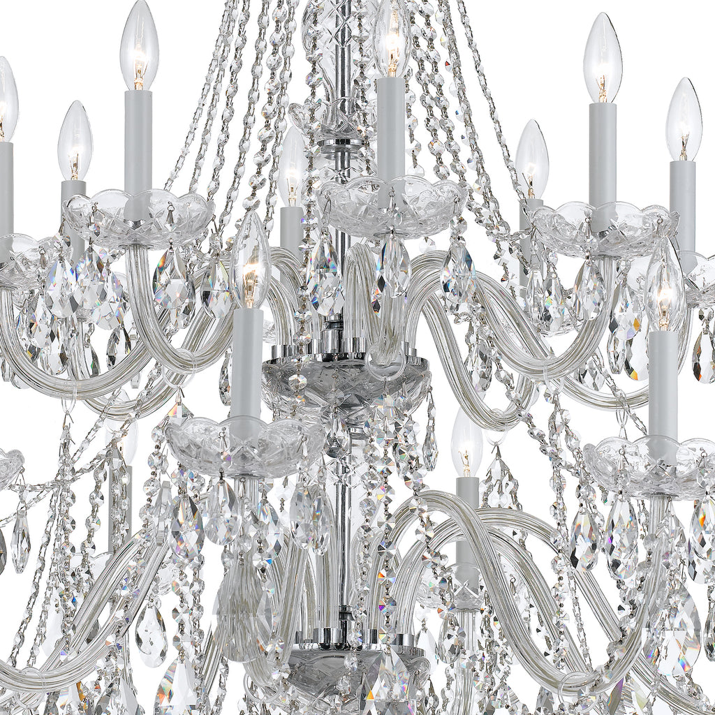 Crystorama Traditional Crystal 37'' Chandelier in Polished Chrome - Additional View