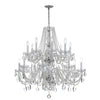 Crystorama Traditional Crystal 37'' Chandelier in Polished Chrome - Front View