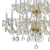 Crystorama Traditional Crystal 37'' Chandelier in Polished Brass - Additional View