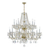 Crystorama Traditional Crystal 37'' Chandelier in Polished Brass - Front View