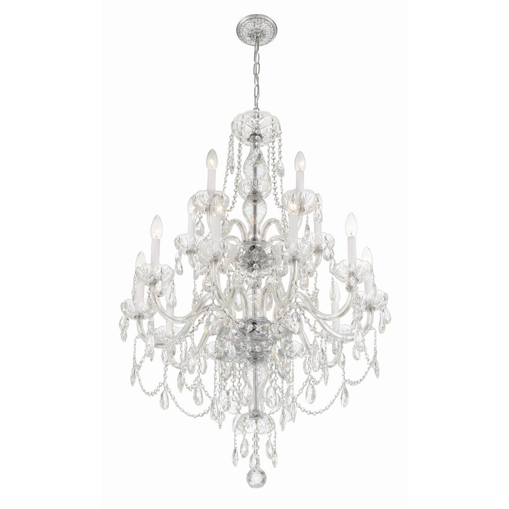 Crystorama Traditional Crystal 32'' Chandelier in Polished Chrome - Additional View