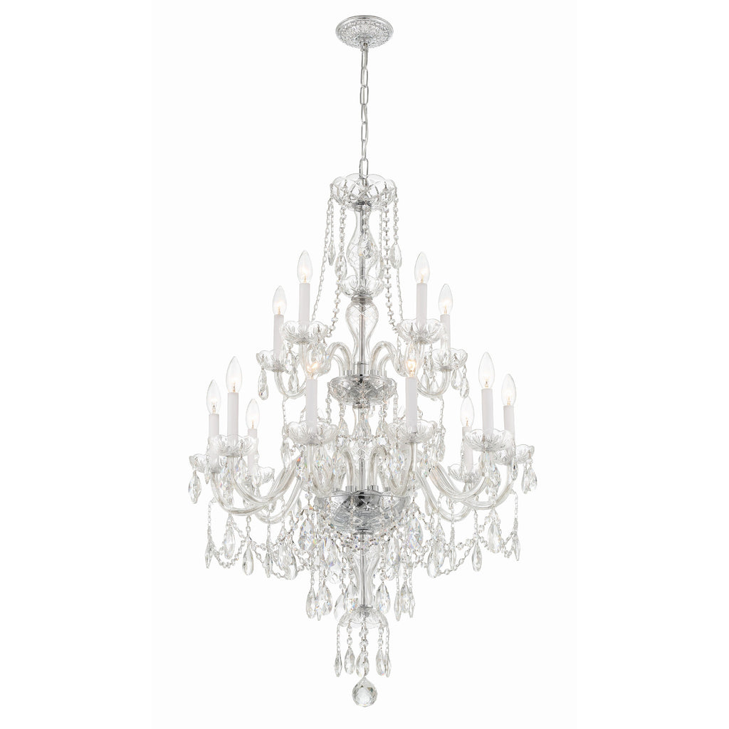 Crystorama Traditional Crystal 32'' Chandelier in Polished Chrome - Additional View