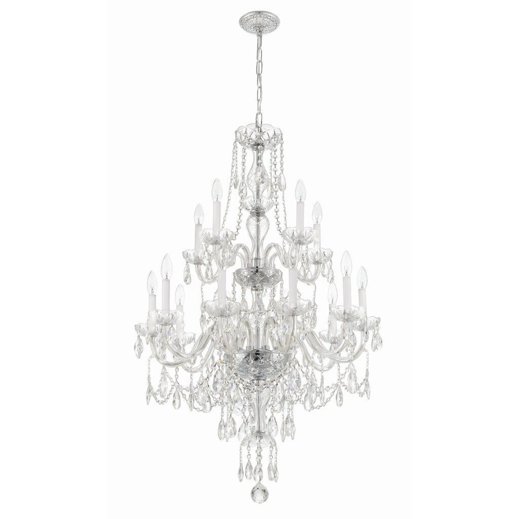 Crystorama Traditional Crystal 32'' Chandelier in Polished Chrome - Additional View