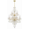 Crystorama Traditional Crystal 32'' Chandelier in Polished Brass - Additional View