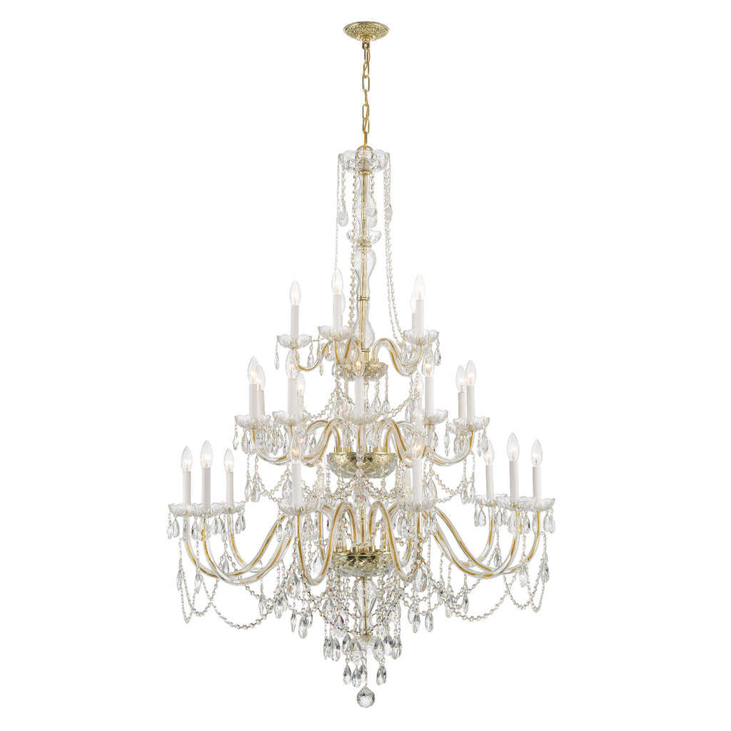 1156-PB-CL-MWP Traditional Crystal 25 Light Chandelier | Main Image