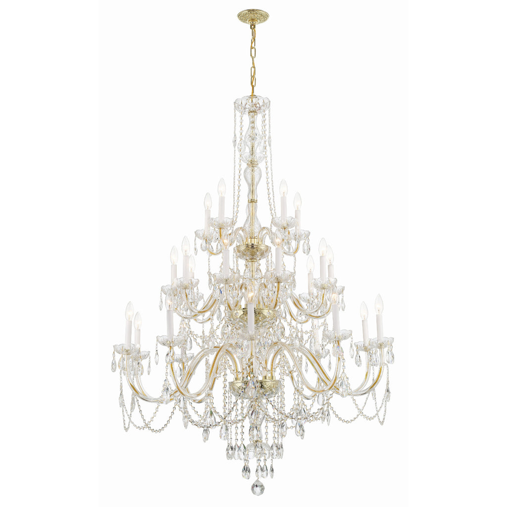 Crystorama Traditional Crystal 45'' Chandelier in Polished Brass - Additional View