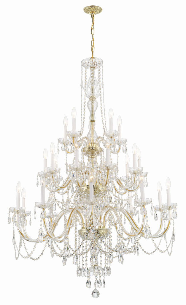 1156-PB-CL-MWP Traditional Crystal 25 Light Chandelier | Alternate Image